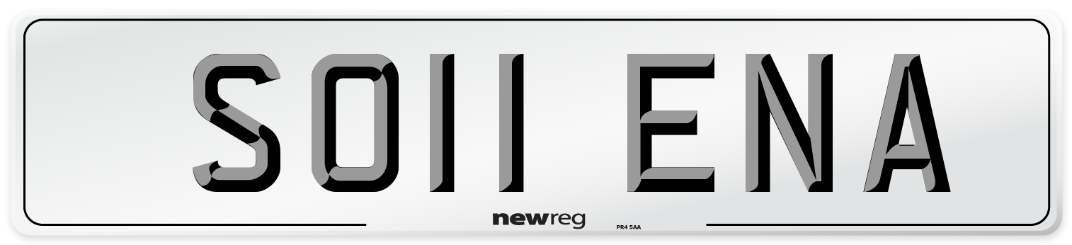 SO11 ENA Number Plate from New Reg